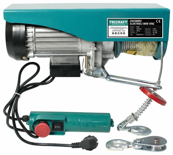 TRİCRAFT ELEKTİRİKLİ MİNİ VİNÇ 400/800 KG
